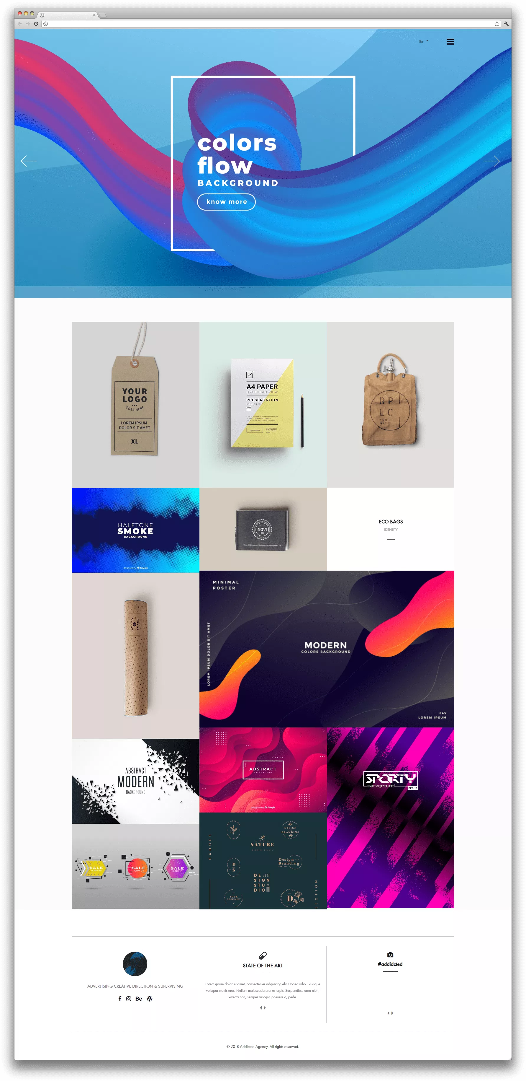 Сайт агенства Addicted Agency — 1