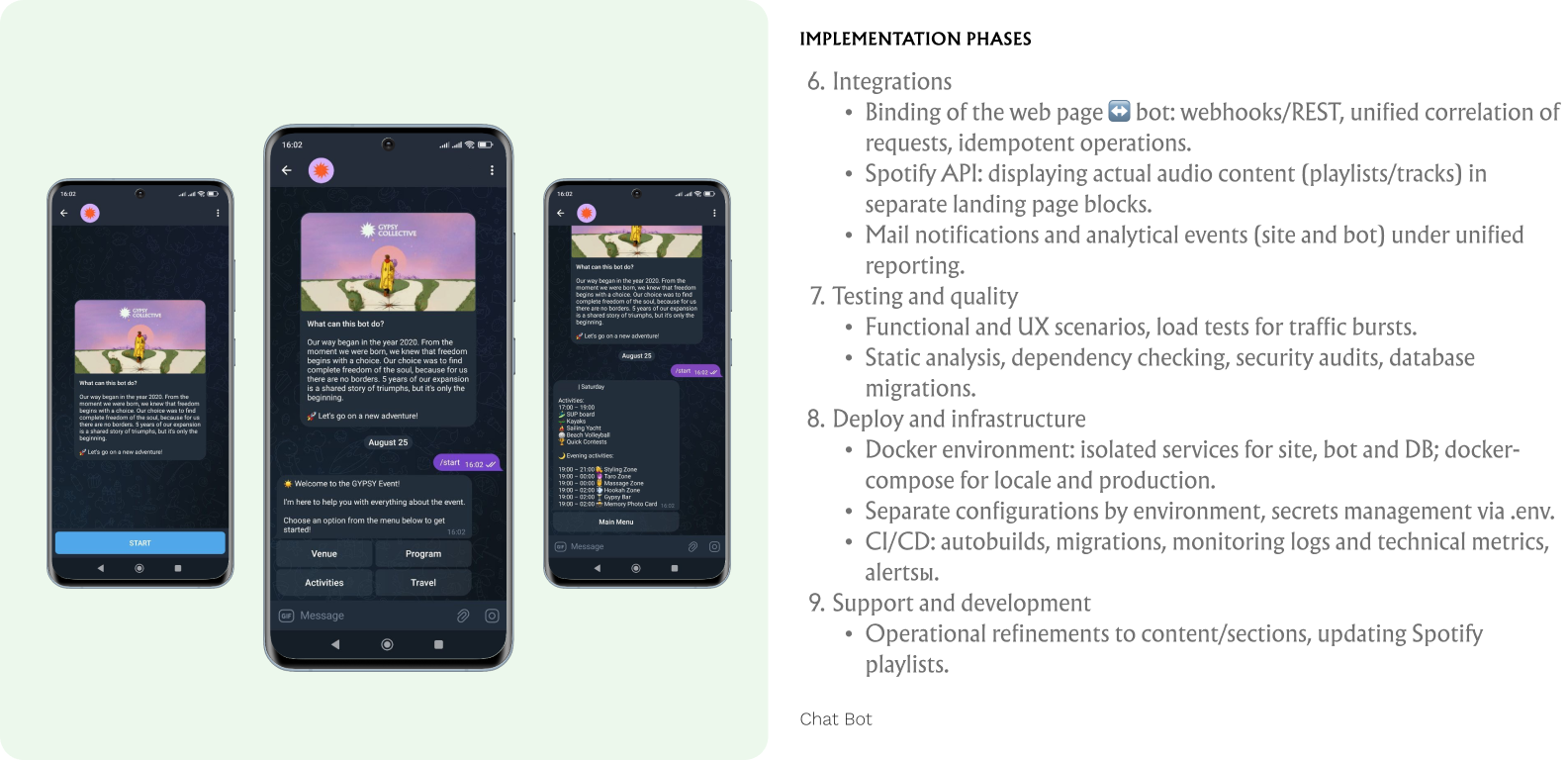 Landing and Chat Bot Event — 3