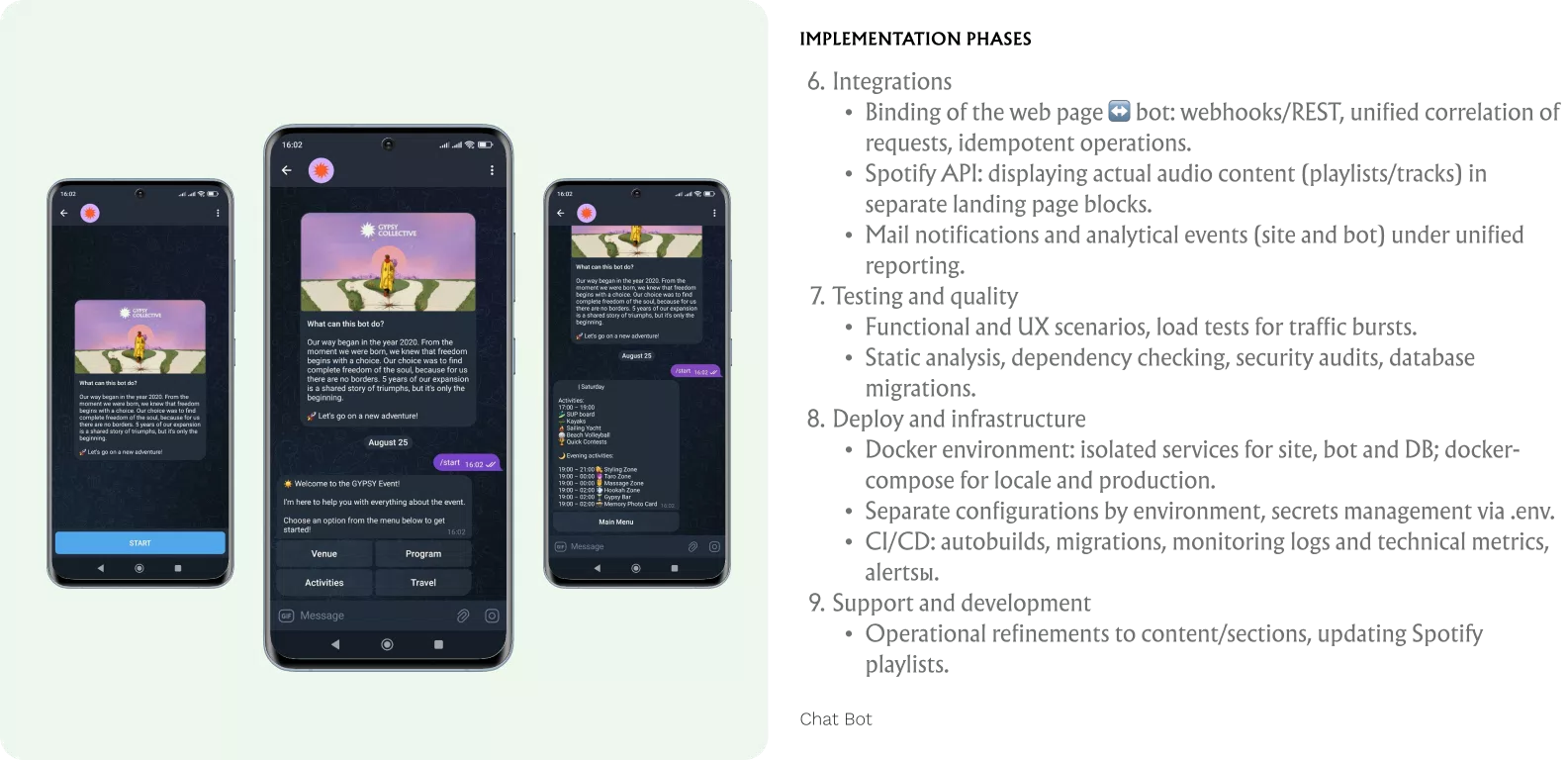 Landing and Chat Bot Event — 3