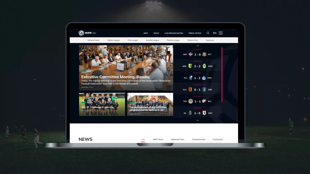 Football Federation Website Redesign — 1