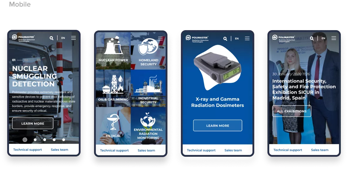 New version of Polimaster website — 3