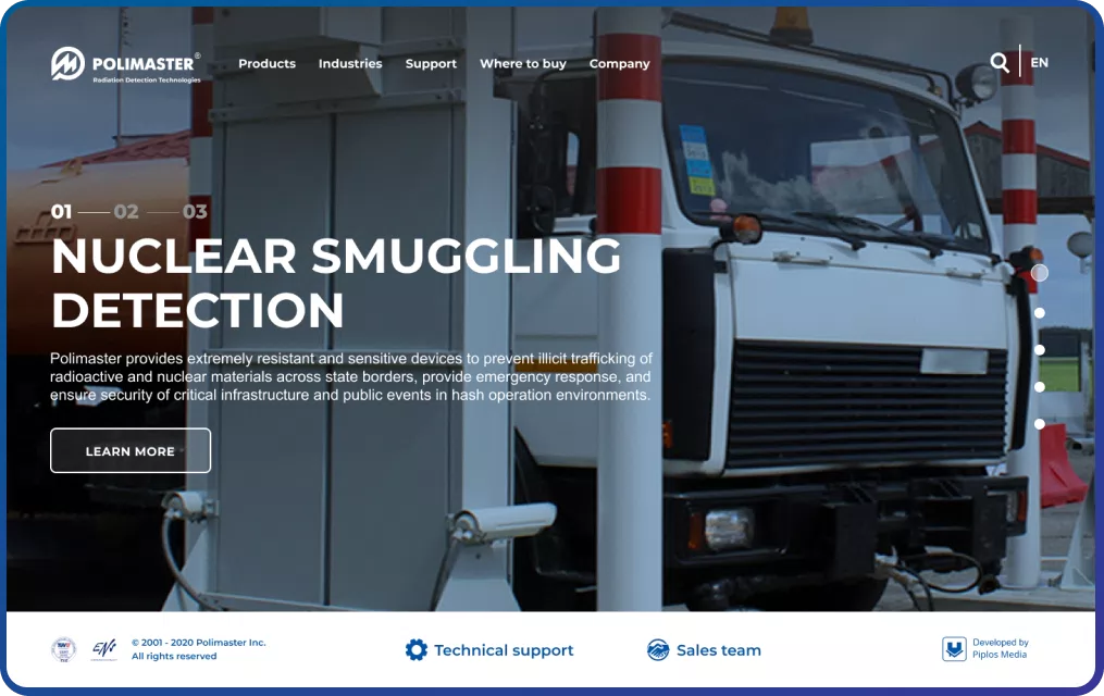 New version of Polimaster website — 1